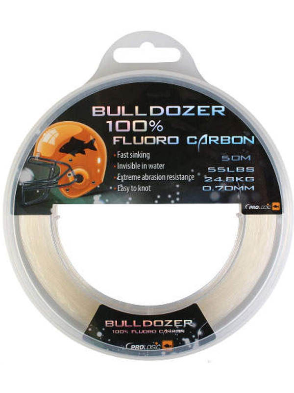 Шоклидер Prologic Bulldozer 100% Fluoro Carbon 50м 55lbs 24,8кг 0,70мм - фото 1