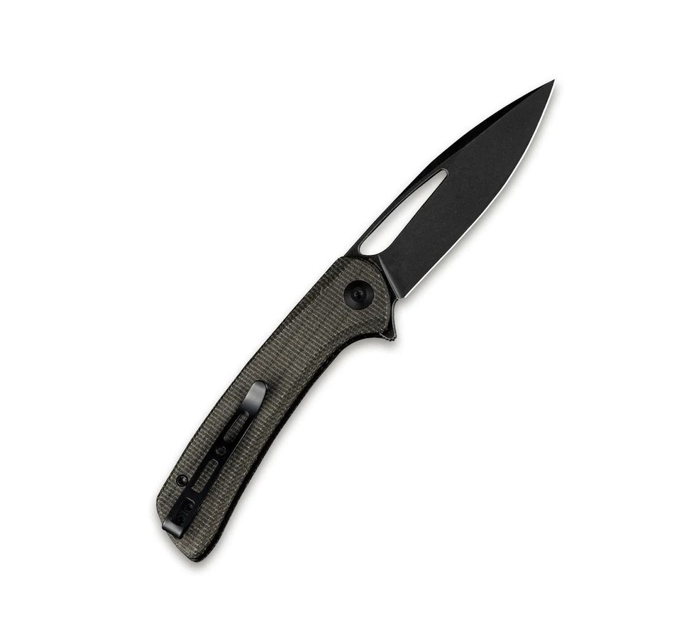 Нож Sencut Honoris Flipper Knife Gray Micarta Handle (3.47" Black 9Cr18MoV) - фото 1