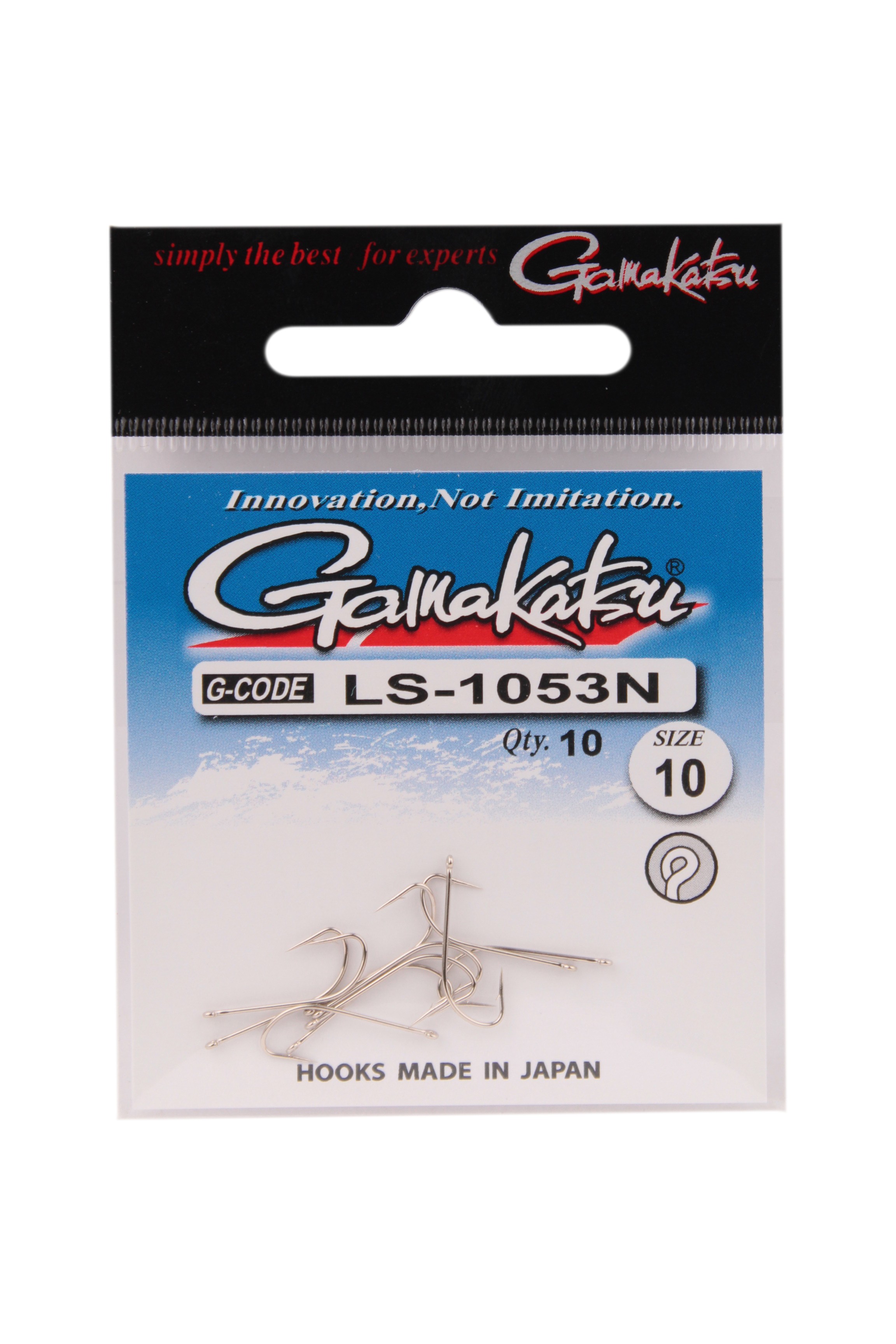 Крючок Gamakatsu Eyed LS-1053 nickel №10 - фото 1