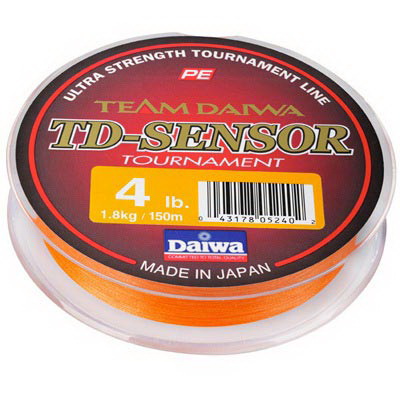 Шнур Daiwa TD Sensor Tournament orange 0,08мм 4LB 150м - фото 1