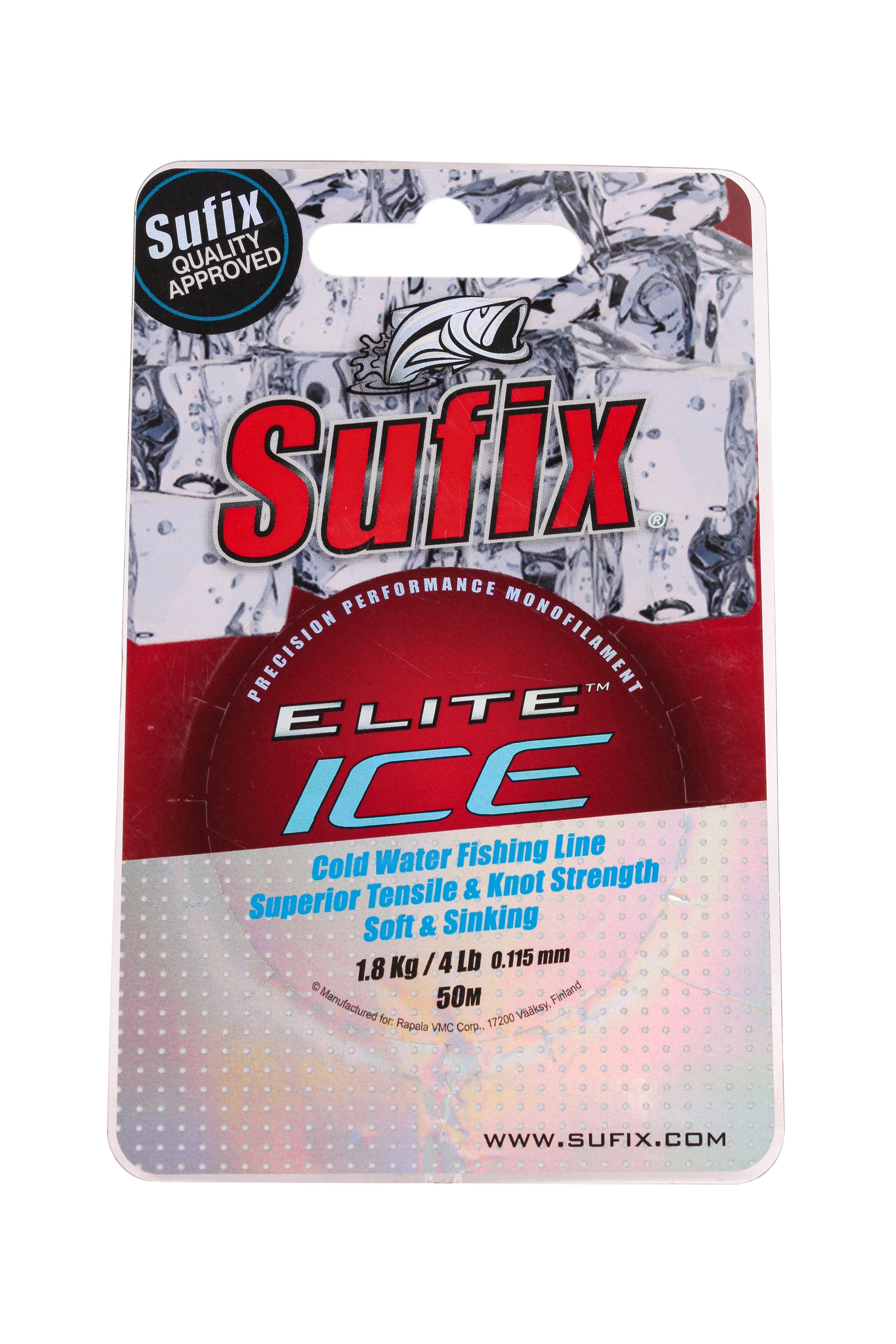 Леска Sufix Elite ice 50м 0,115мм - фото 1