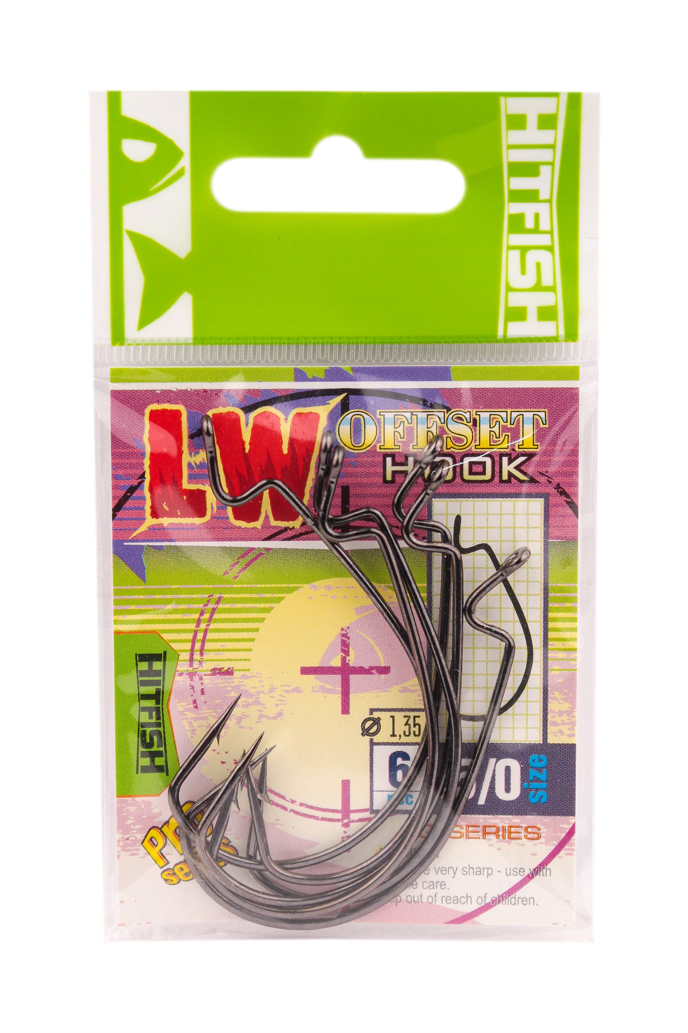 Крючок Hitfish LW offset hook №5/0 6шт купить в интернет-магазине