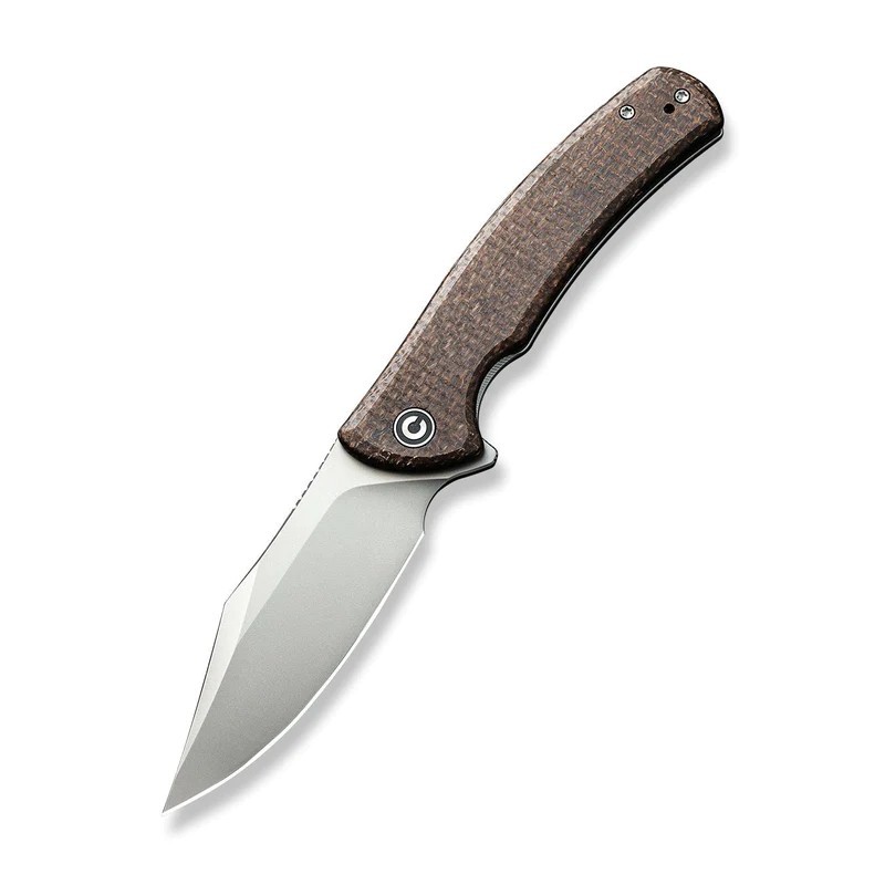 Нож Civivi Sinisys Flipper Knife Micarta With Steel Lock Side Handle (3.7" 14C28 - фото 1