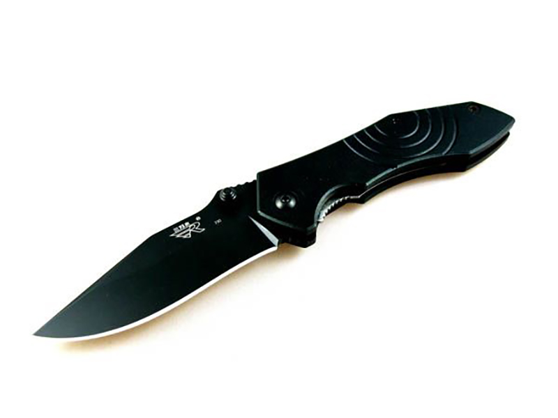 Нож Sanrenmu Outdoor 72mm черн.мет.рукоят.текстурная - фото 1