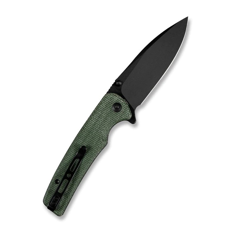 Нож Sencut Sachse Flipper & Button Lock & Thumb Stud Knife Green Micarta Handle  - фото 1