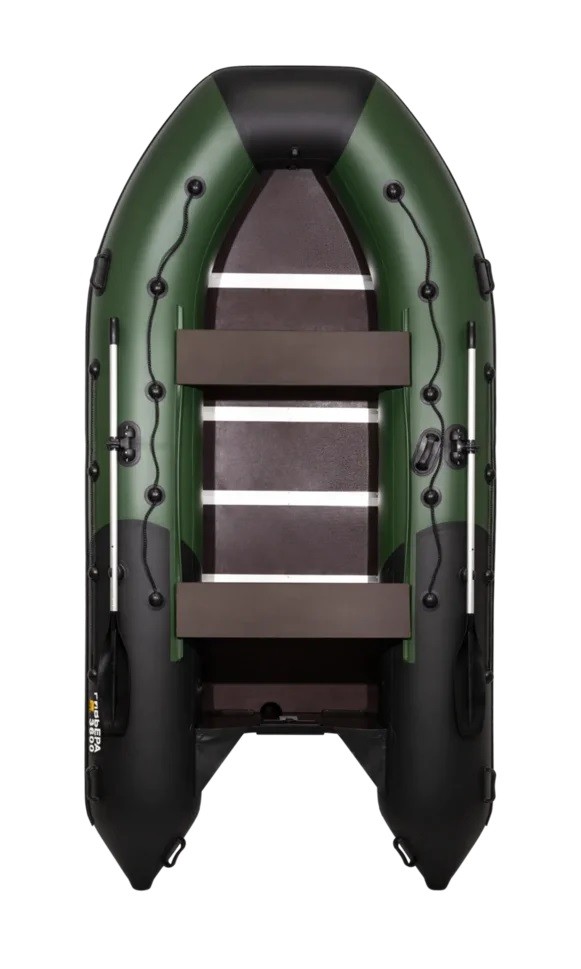 Лодка Мастер лодок Ривьера Максима 3600 СК комби черно-зеленая - фото 1