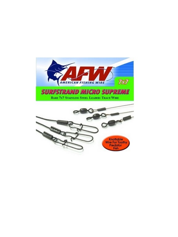 American Fishing Wire Surfstand Micro Supreme Bare 7x7 Stainless Steel  Leader/Trace Wire