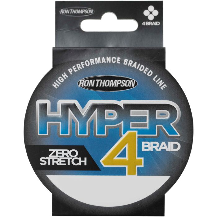 Шнур Ron Thompson Hyper 4-braid 110м 0,22мм 11,3кг 25lb grey - фото 1
