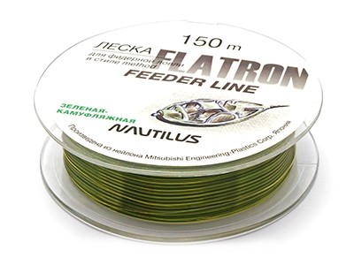 Леска Nautilus Flatron feeder 150м 0,14мм 1,7кг camo green - фото 1