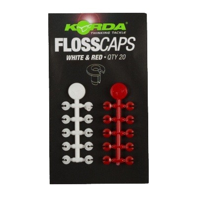 Стопор для бойлов Korda Floss caps white red - фото 1