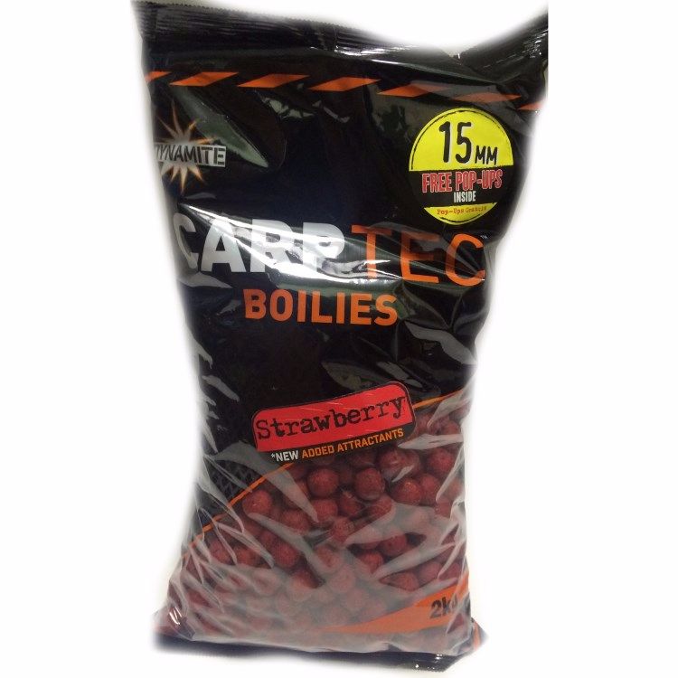 Бойлы Dynamite Baits Carp tec strawberry 15мм 2кг - фото 1