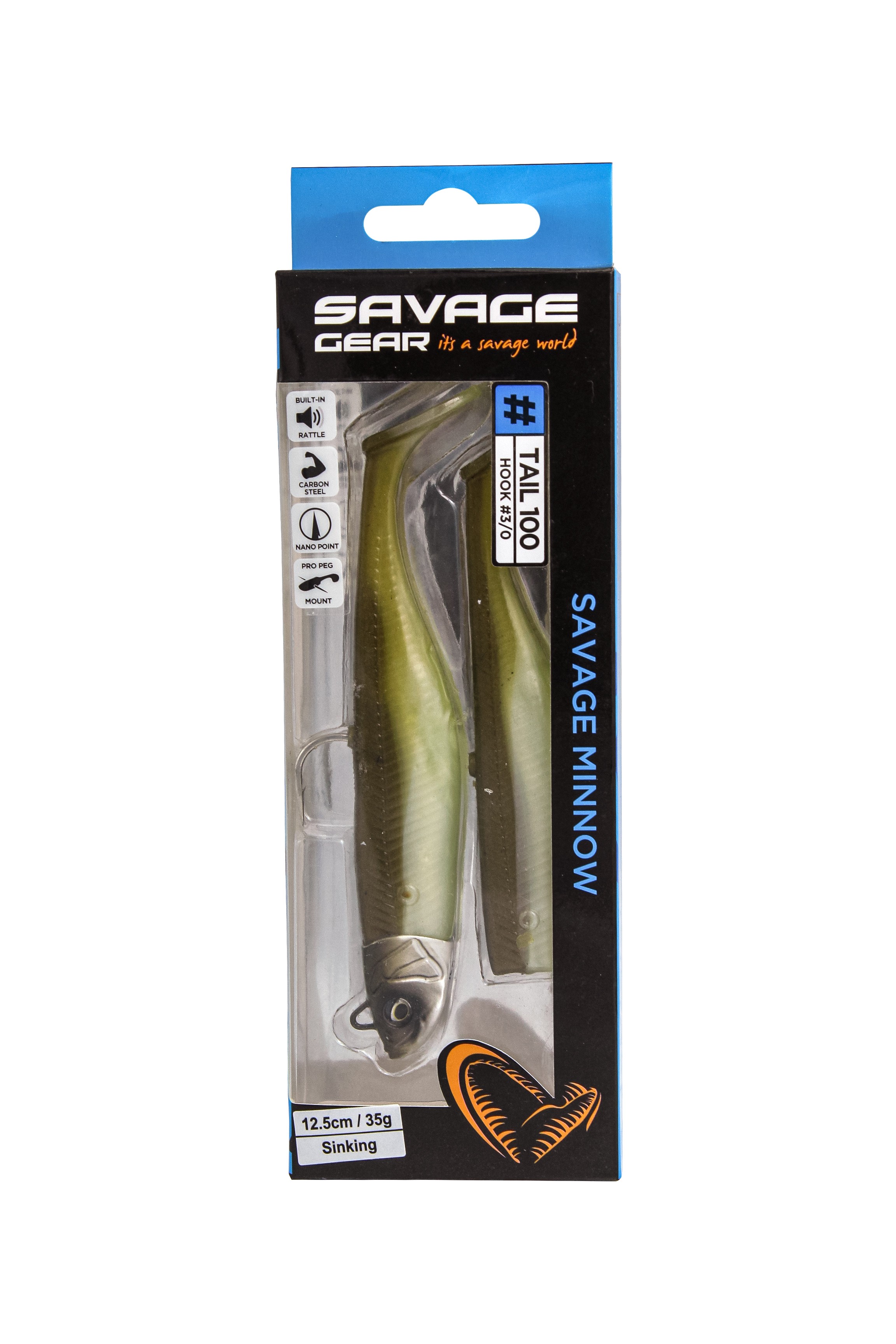 Приманка Savage Gear Minnow 12,5см 35гр khaki 2+1 - фото 1