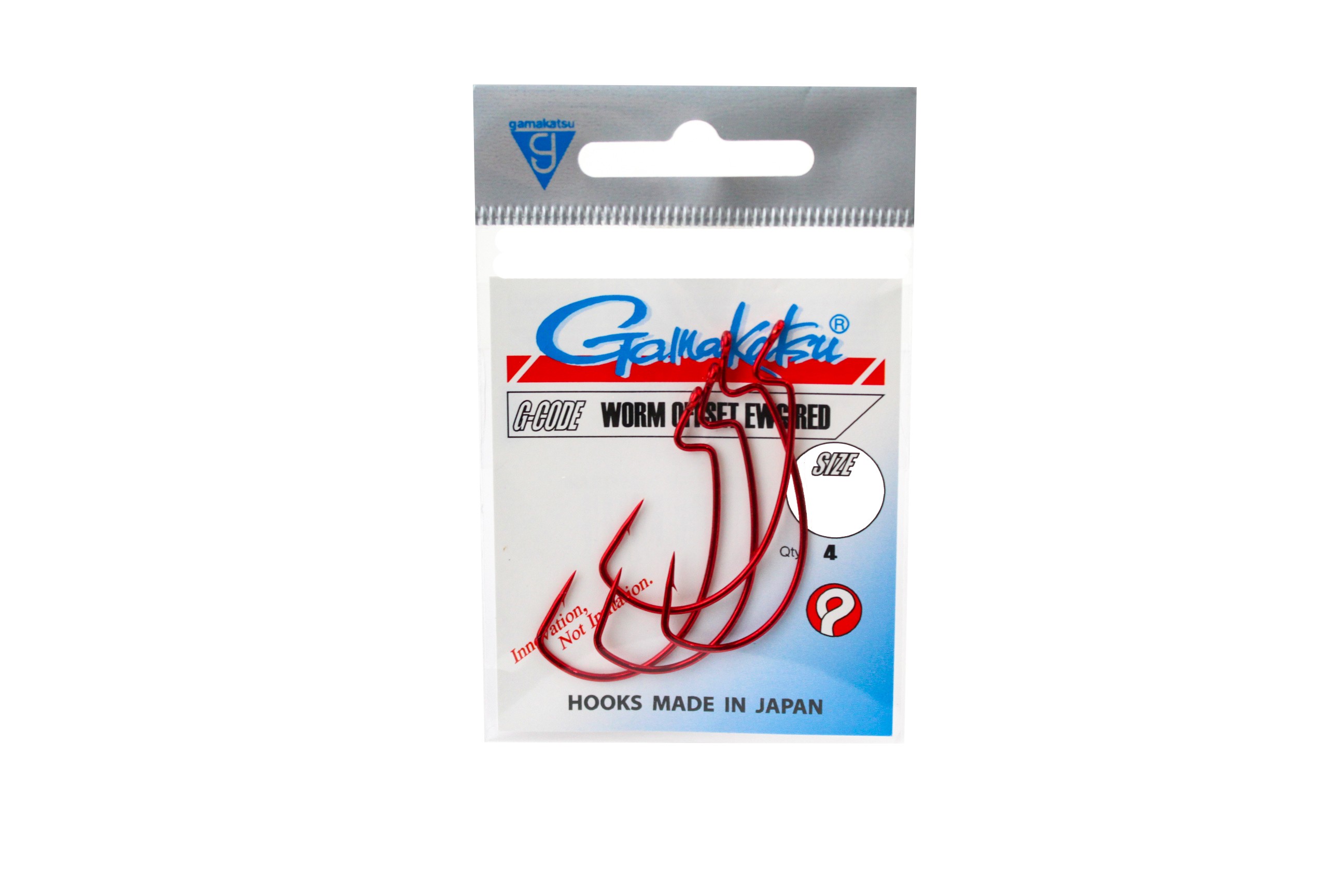 Крючок Gamakatsu Worm offset EWG red №5/0 - фото 1