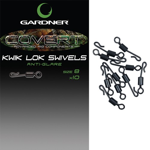 Вертлюг с быстросъемом Gardner Covert kwik lok swivels anti glare №8 - фото 1