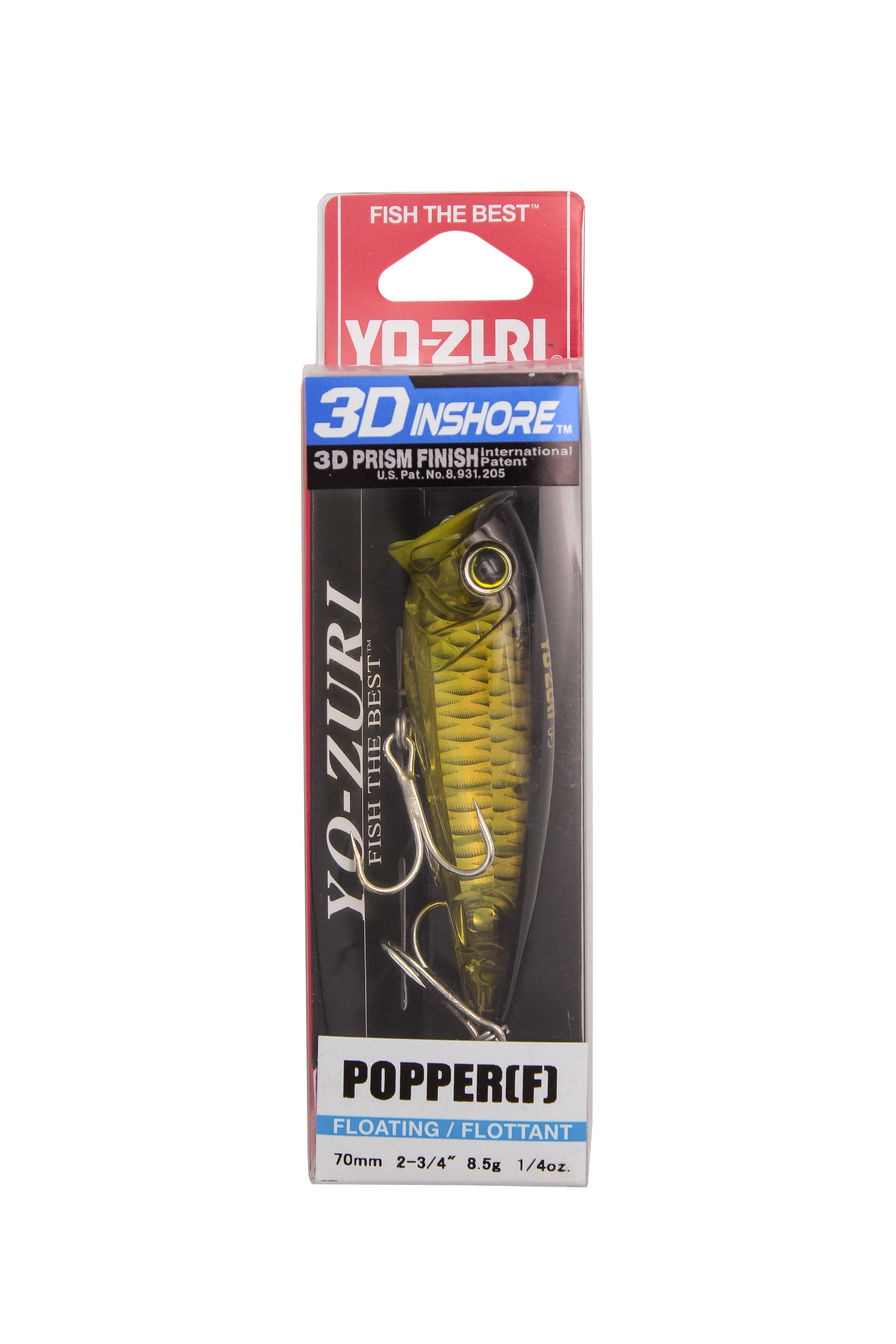 Воблер Yo-Zuri 3D Inshore popper F 70мм R1210 HGBL - фото 1