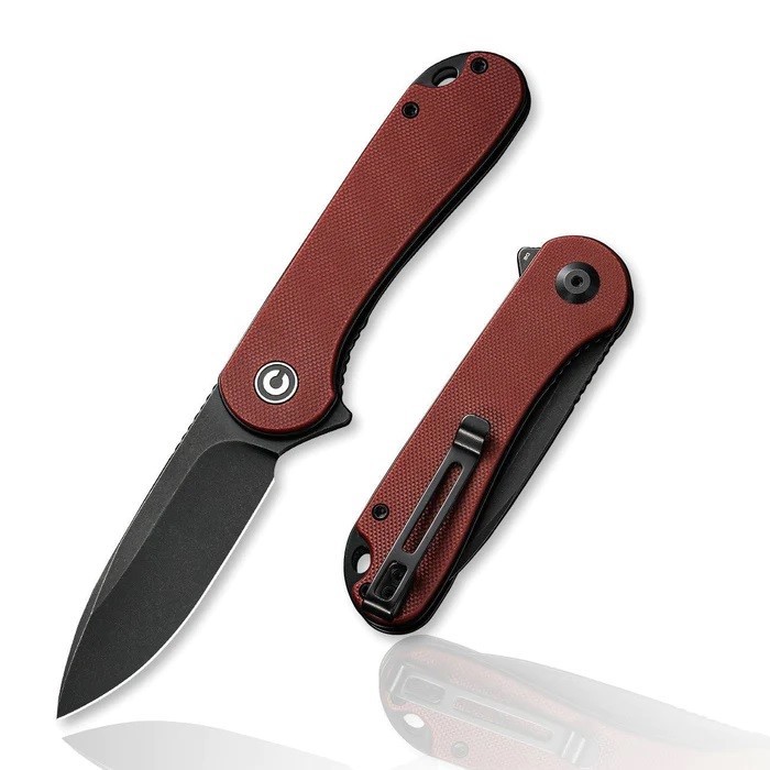 Нож Civivi Elementum Flipper Knife G10 Handle (2.96&quot; D2 Blade)  burgundy  - фото 1