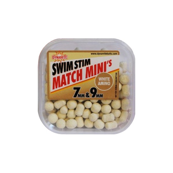 Пеллетс Dynamite Baits Swim stim match minis white amino 7/9мм - фото 1