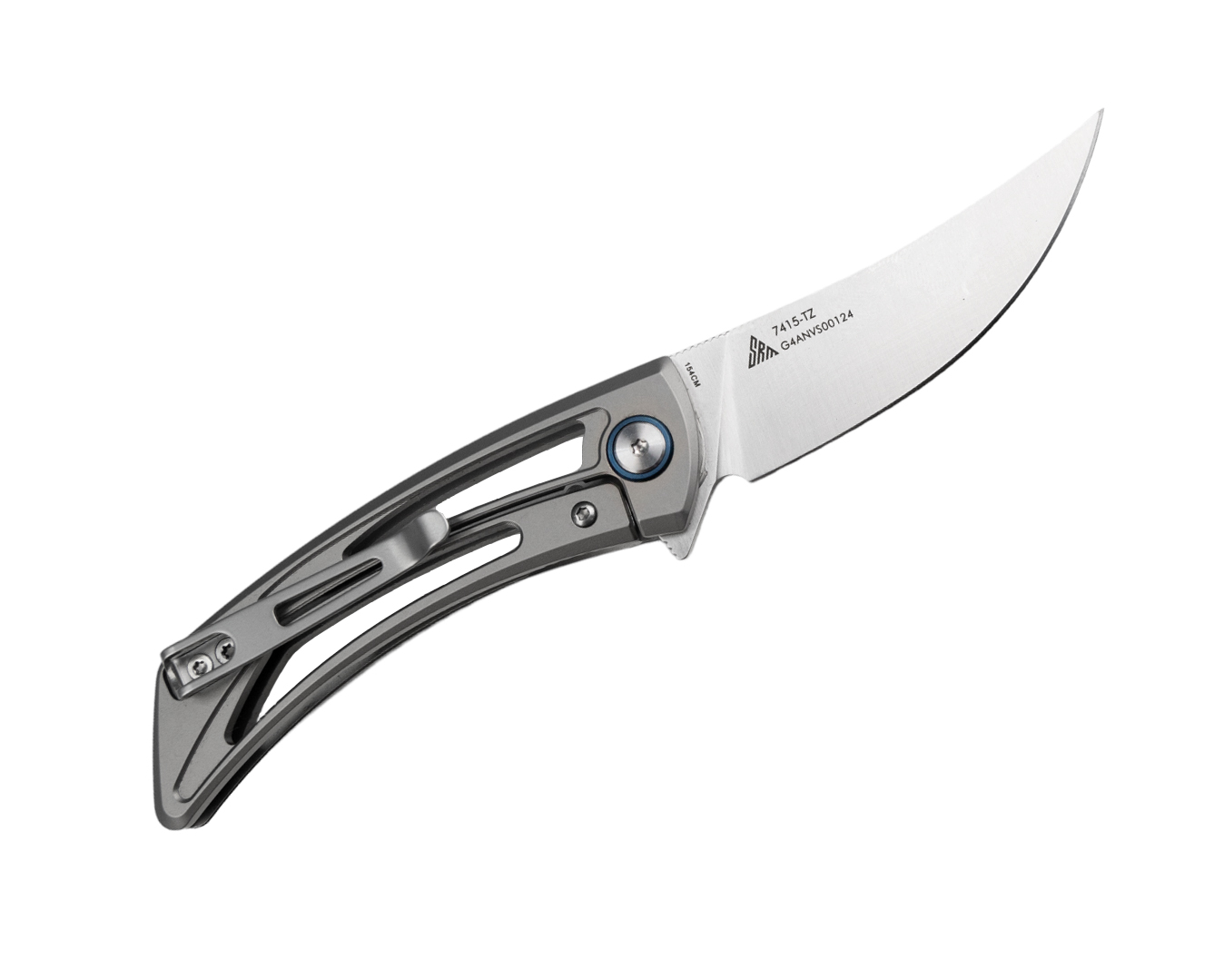 Нож SRM 7415-tz сталь 154CM рукоять TC4 Titanium - фото 1