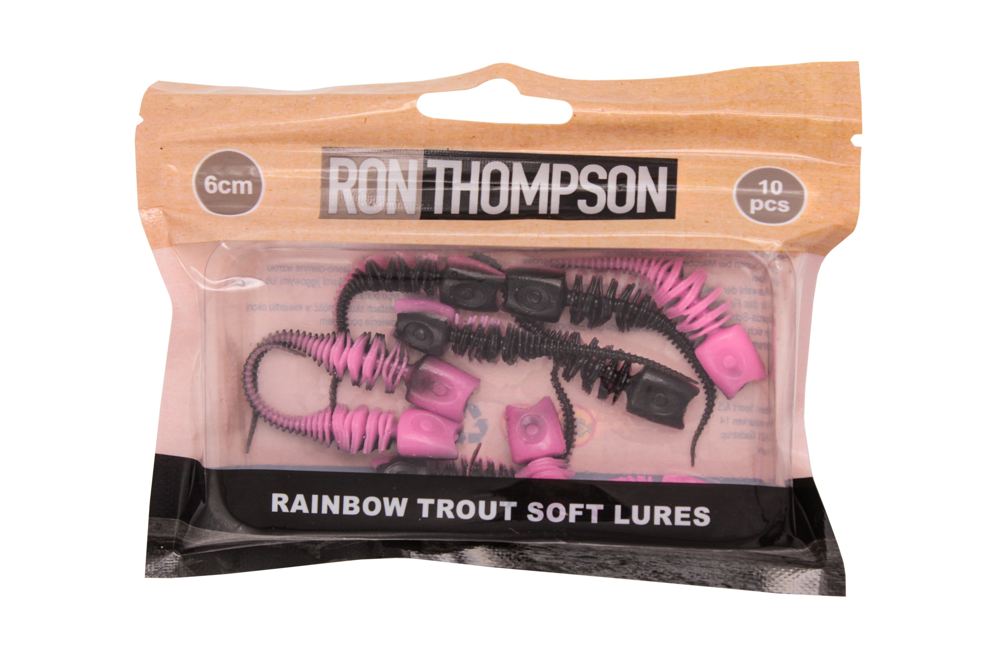Приманка Ron Thompson Rainbow trout W Galic UV pink/black 10шт - фото 1