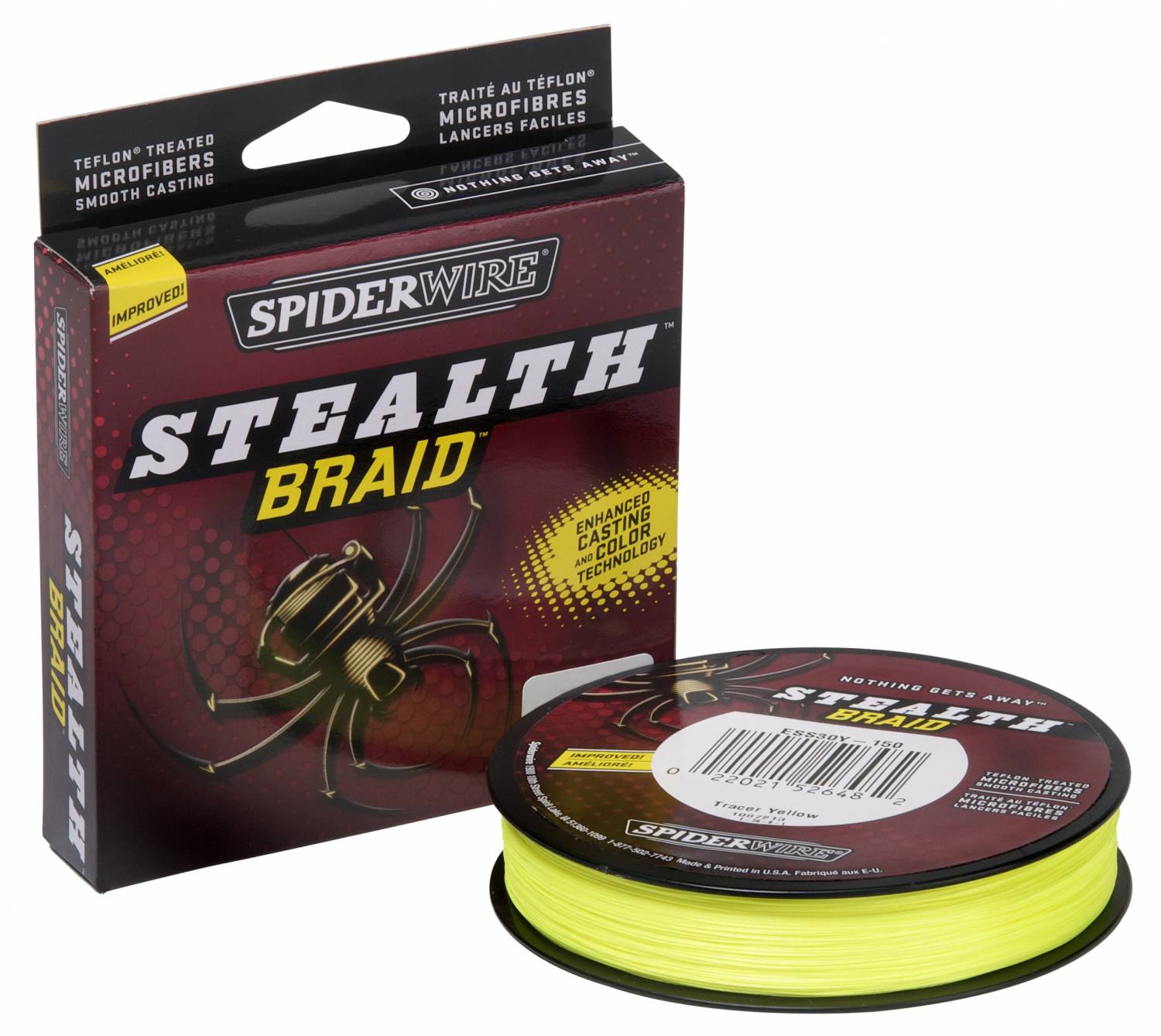 Шнур Spider wire Stelth yellow 137м 0,12мм - фото 1