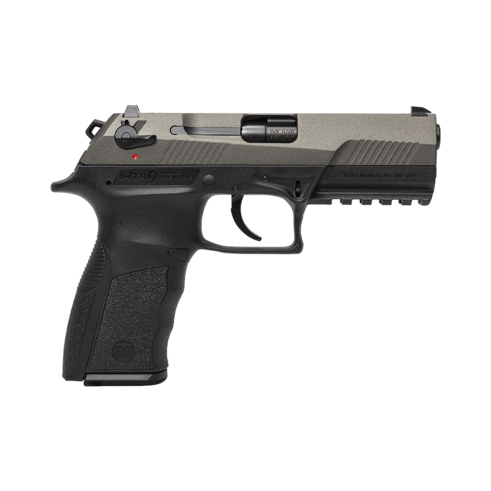 Пистолет АТА9 9x19мм Tungsten вольфрамовый затвор черная рамка - фото 1