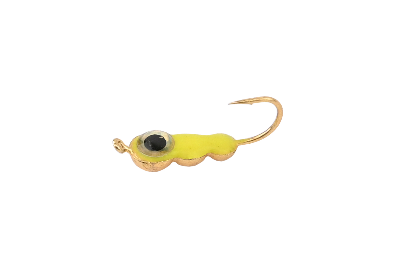 Мормышка Lumicom Личинка вольф окуневый фосфорный глаз 5,0мм AuFL 1/10 - фото 1