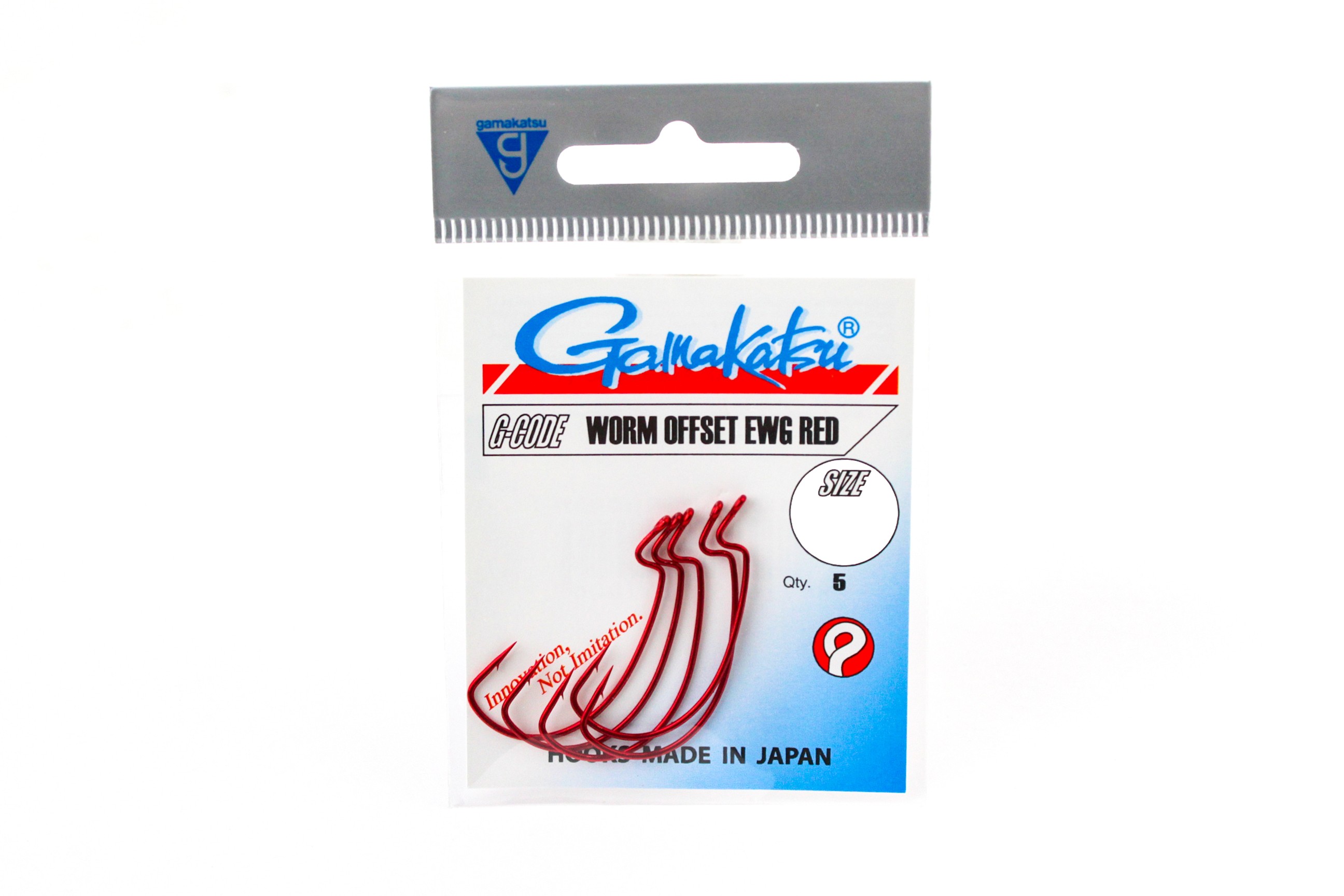 Крючок Gamakatsu Worm offset EWG red №2 - фото 1