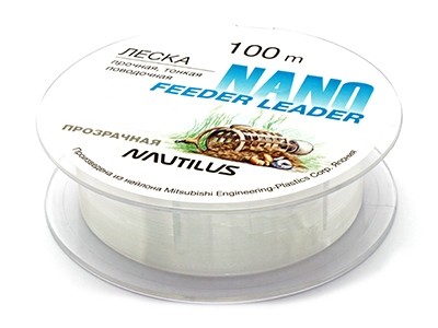 Леска Nautilus Nano feeder leader 100м 0,234мм 4,3кг clear - фото 1