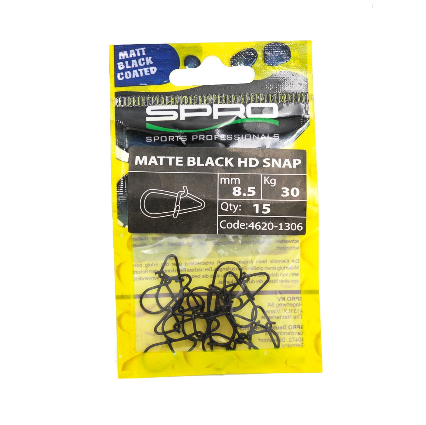 Застежка SPRO Matte black HD 8,5мм 30кг - фото 1