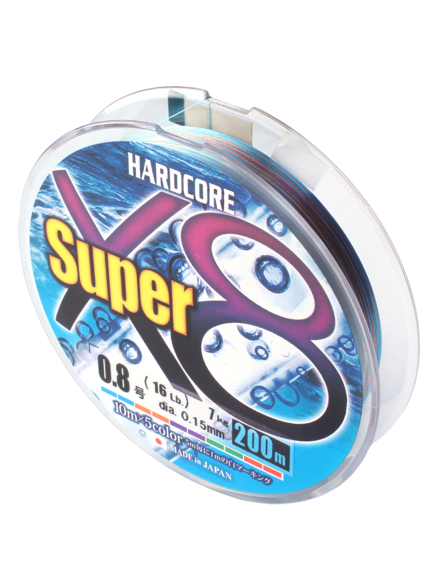 Шнур Yo-Zuri Duel Hardcore super X8 PE 0.8 200м 0,15мм 7кг 5 color - фото 1