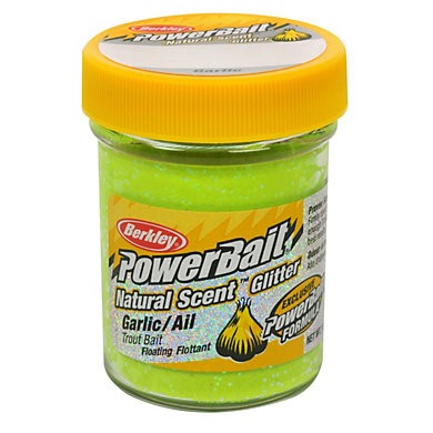 Паста Berkley Powerbait natural scent 50гр Garlic Chartreuse - фото 1