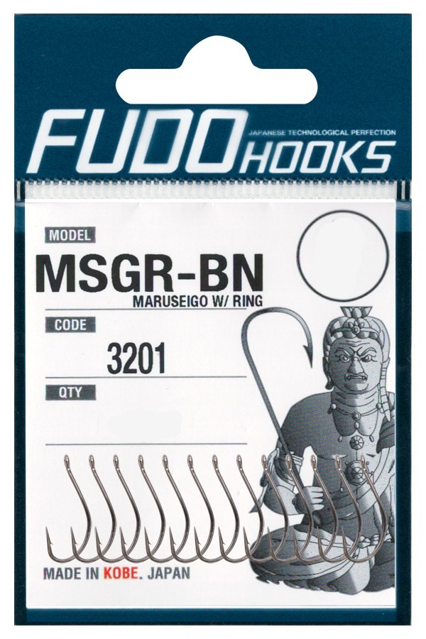 Крючки Fudo Maruseigo W/ Ring MSGR-BN 3201 BN №6  - фото 1