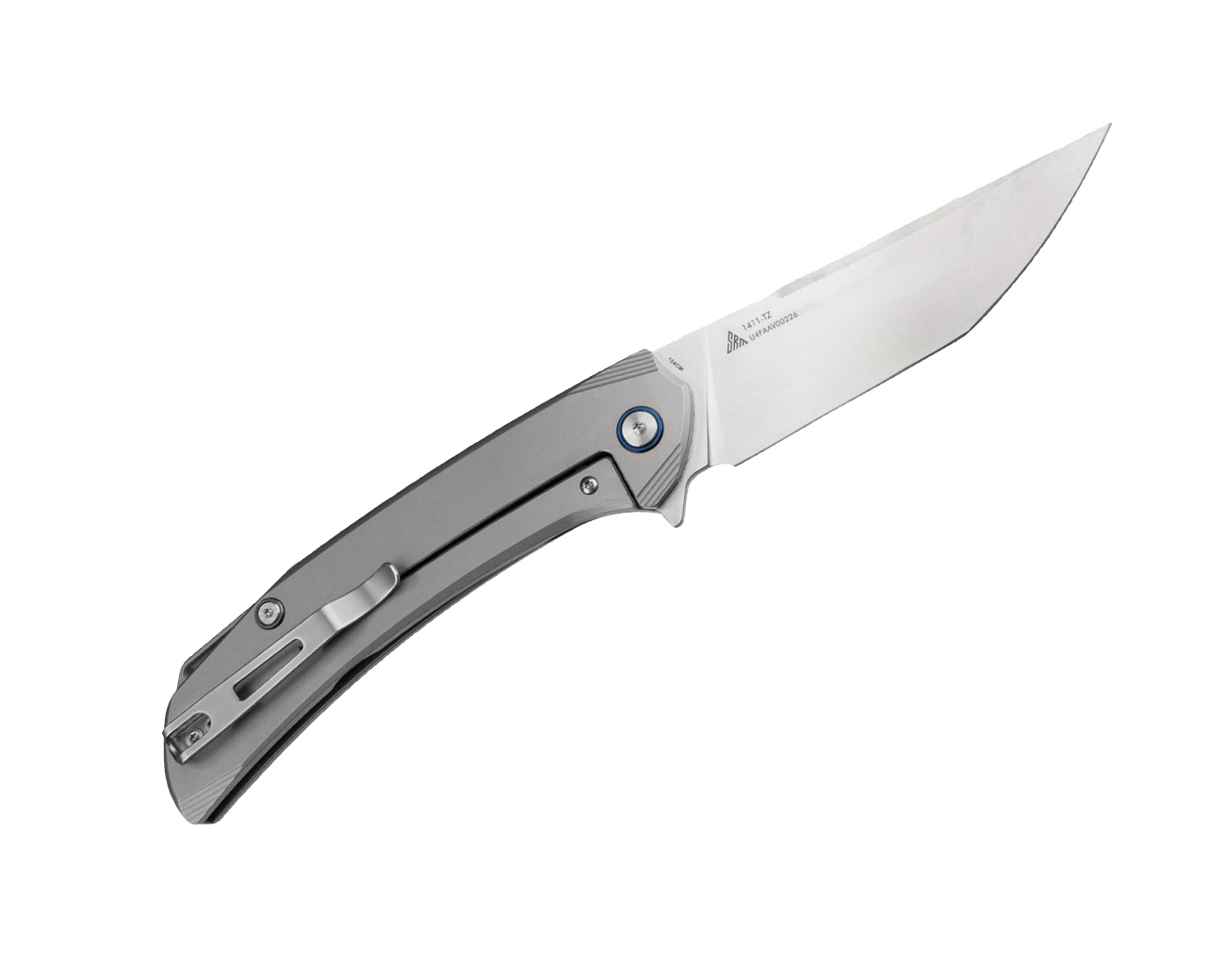 Нож SRM 1411-TZ сталь 154CM рукоять TC4 Titanium - фото 1