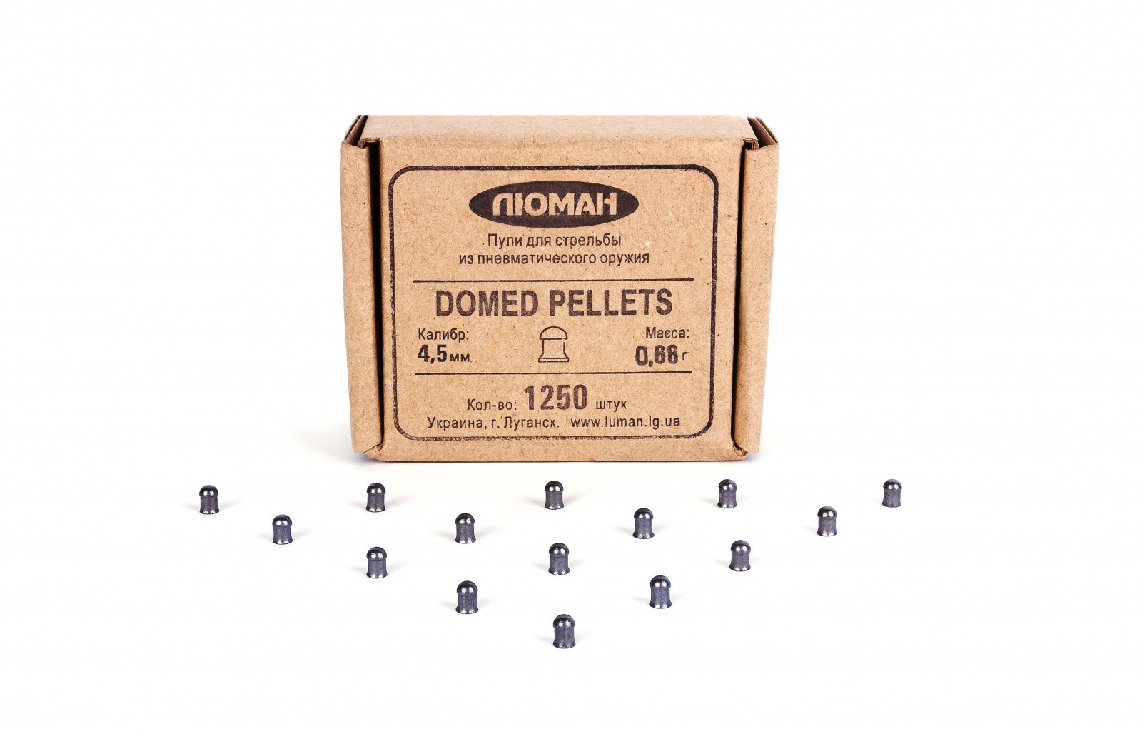 Пульки Люман Domed pellets круглоголовые 0,68 гр 4,5мм 1250 шт - фото 1