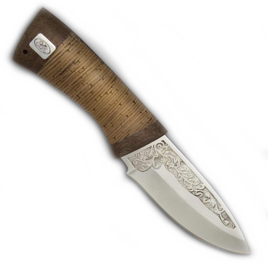 Нож ЗОК Кедр разделочный сталь 110х18 рукоять кожа - фото 1