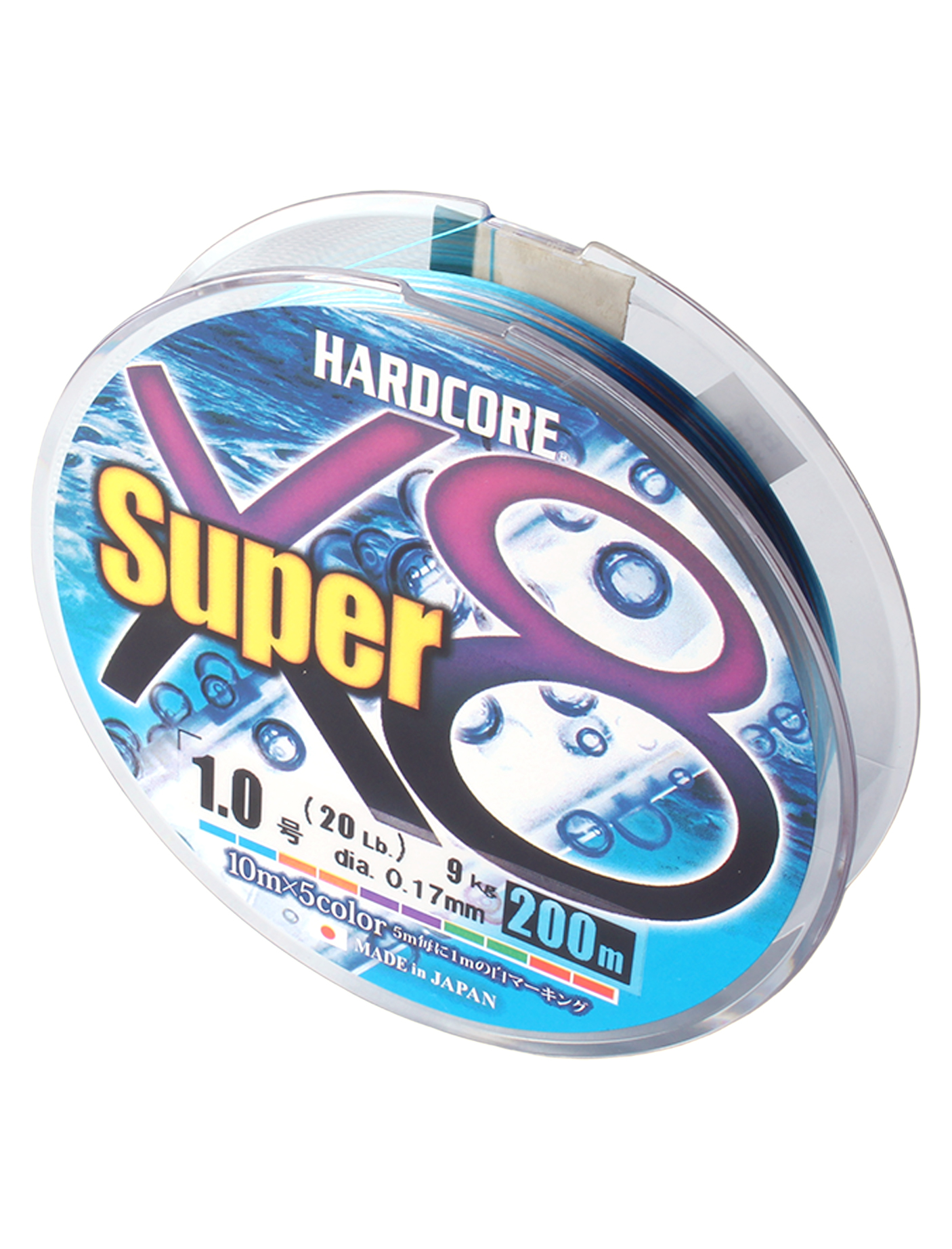 Шнур Yo-Zuri Duel Hardcore super X8 PE 1.0 200м 0,17мм 9кг 5 color - фото 1