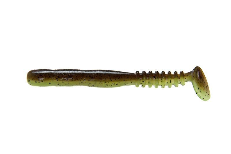 Приманка Reins 3,25" FAT Rockvibe Shad Green Pumpkin / Chartreuse - фото 1