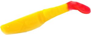 Приманка Manns виброхвост Stalker 5,5см желтый с красным хвостов 1/20 - фото 1