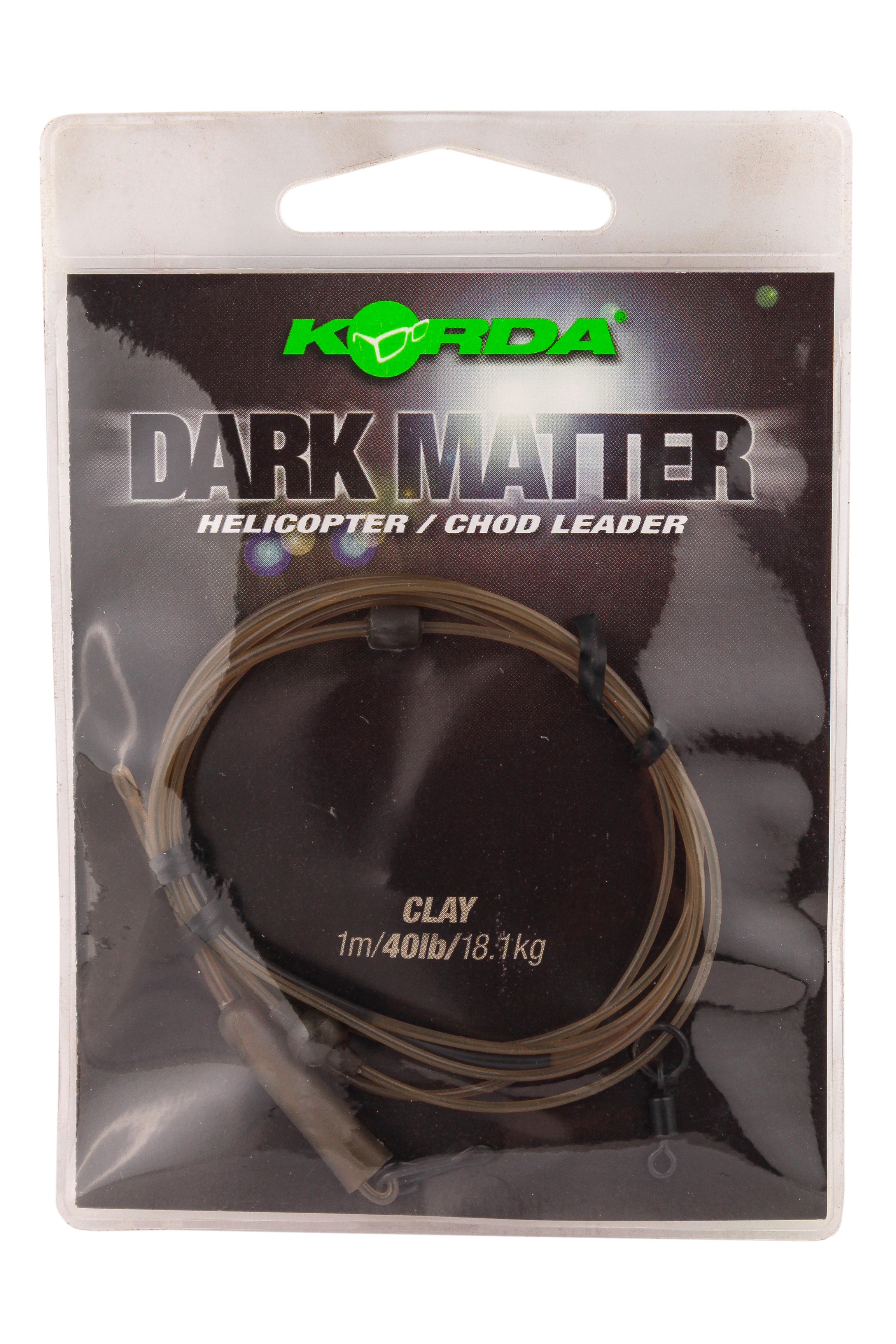 Поводок Korda Dark matter leader heli clay 1м 40lb - фото 1