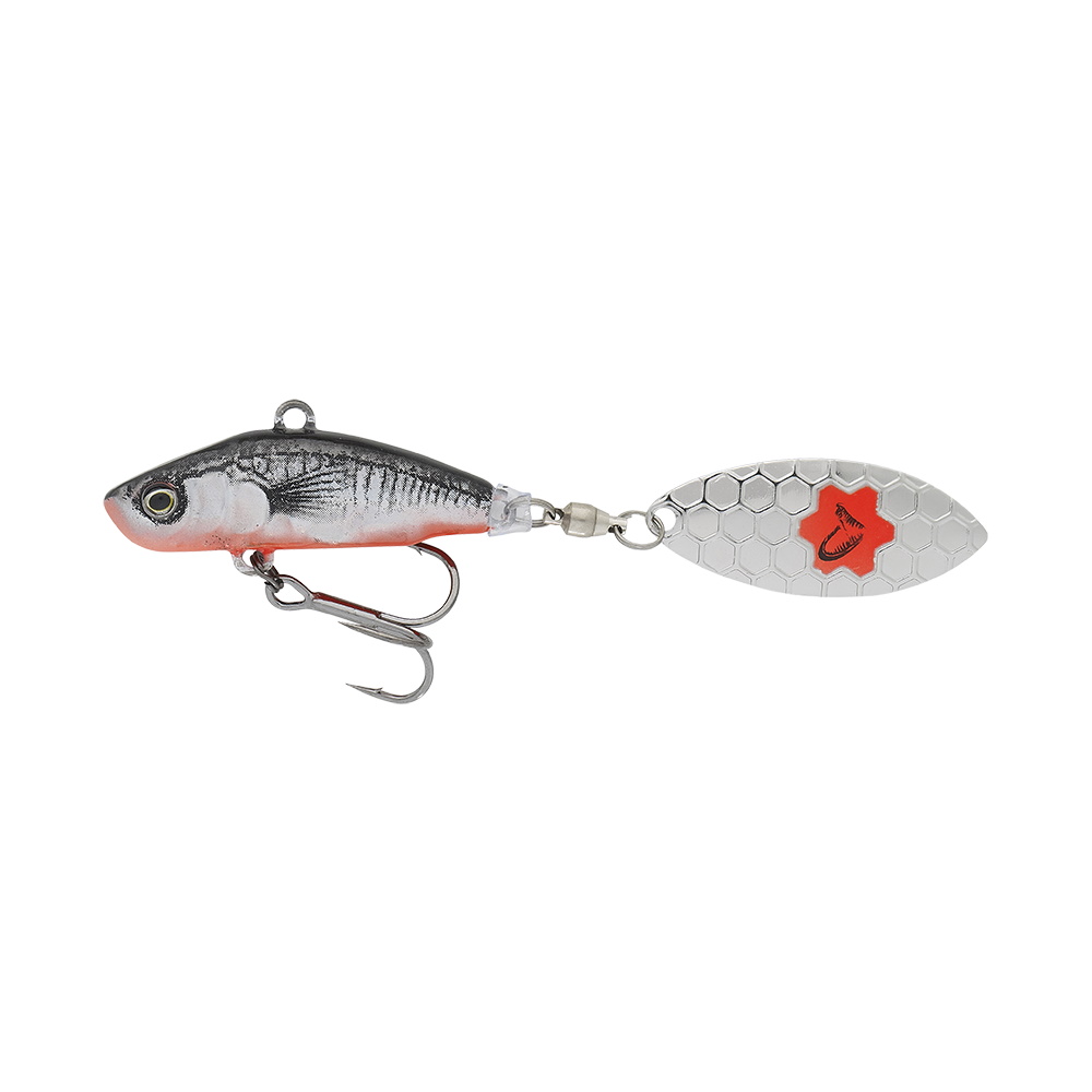 Тейл-спиннер Savage Gear 3D Sticklebait Tailspin 6.5см 9гр Black Red - фото 1