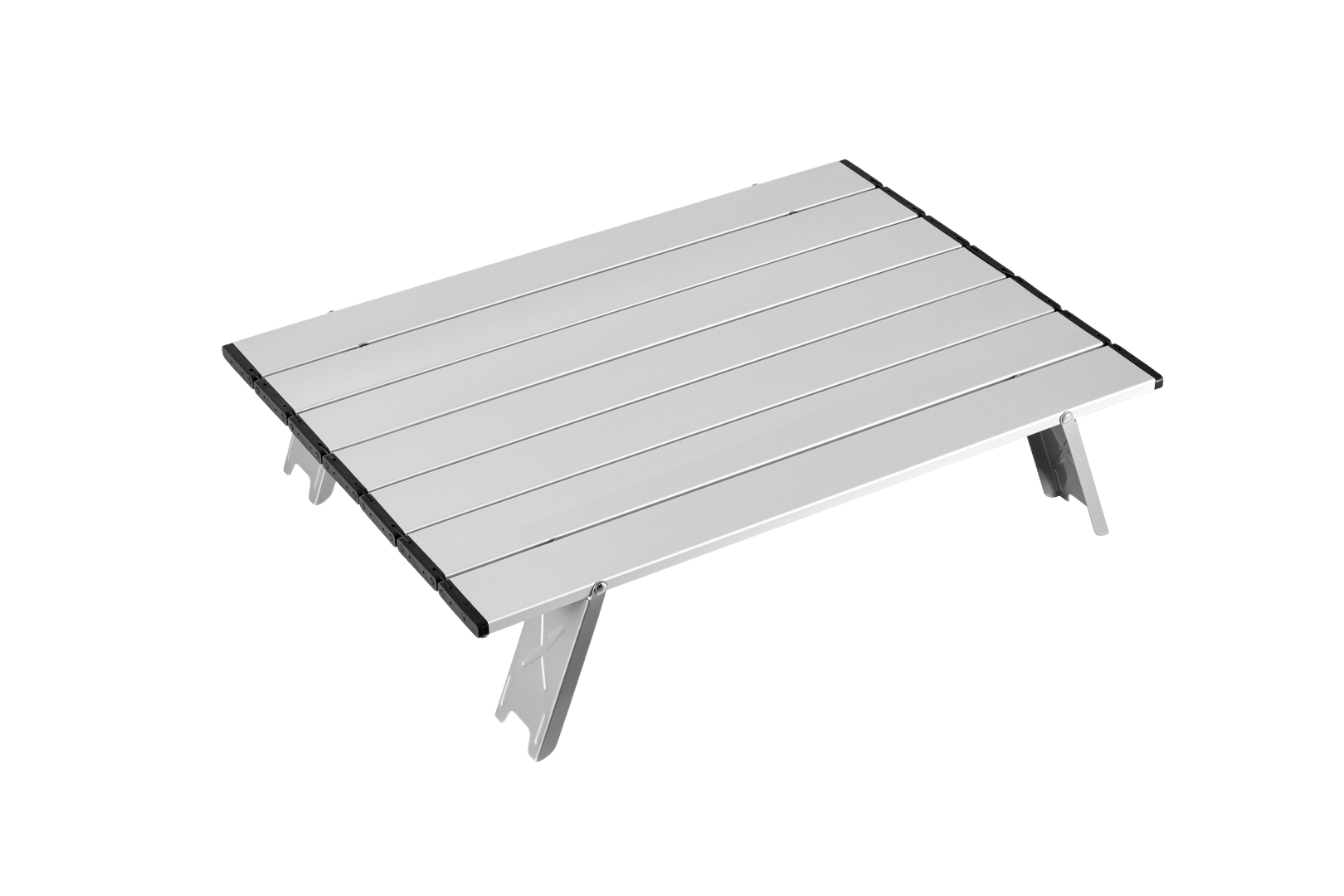 Стол Атера Mini Alunium L серебристый - фото 1