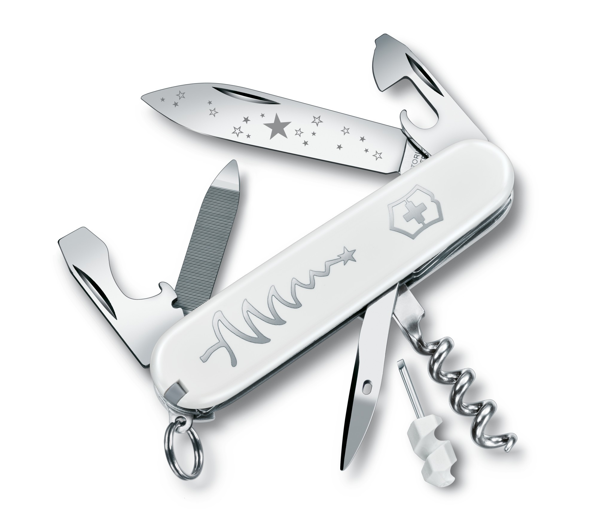 Нож Victorinox Sportsman white cristmas special edition 84мм 13 функций - фото 1