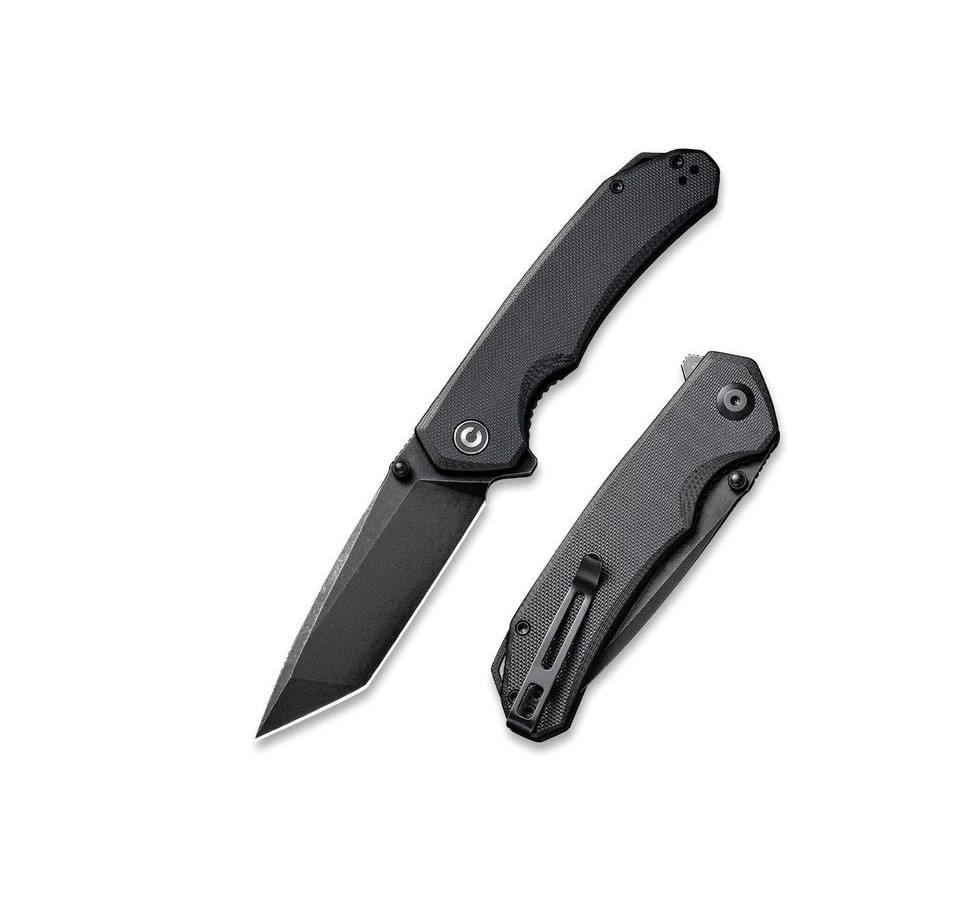 Нож Civivi Brazen Flipper And Thumb Stud Knife G10 Handle (3.46&quot; D2 Blade) black - фото 1