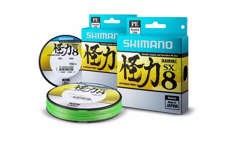 Шнур Shimano Kairiki PE SX8 150м 0,28мм зеленый 28,0кг - фото 1