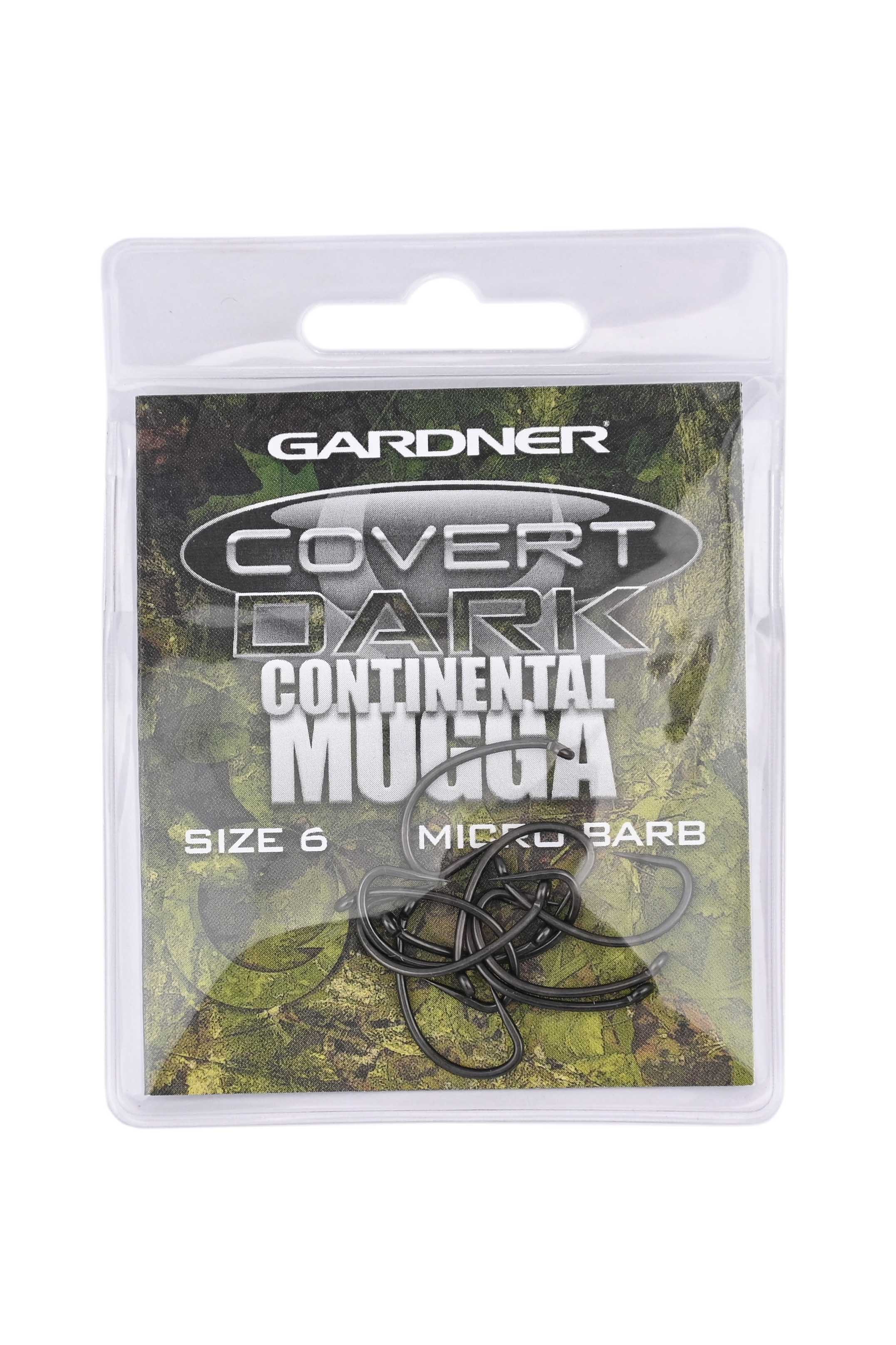 Крючки Gardner Covert dark continental mugga barbed №6 - фото 1