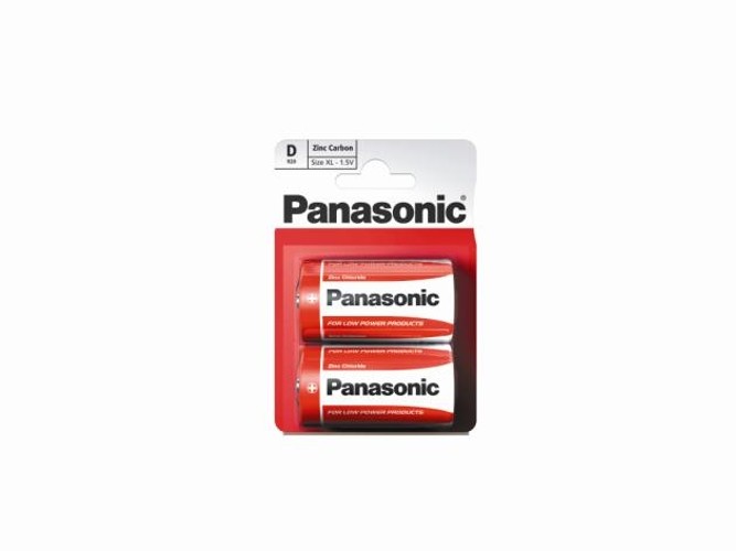 Батарейка Panasonic Zinc Carbon R20 1.5B уп.2шт - фото 1