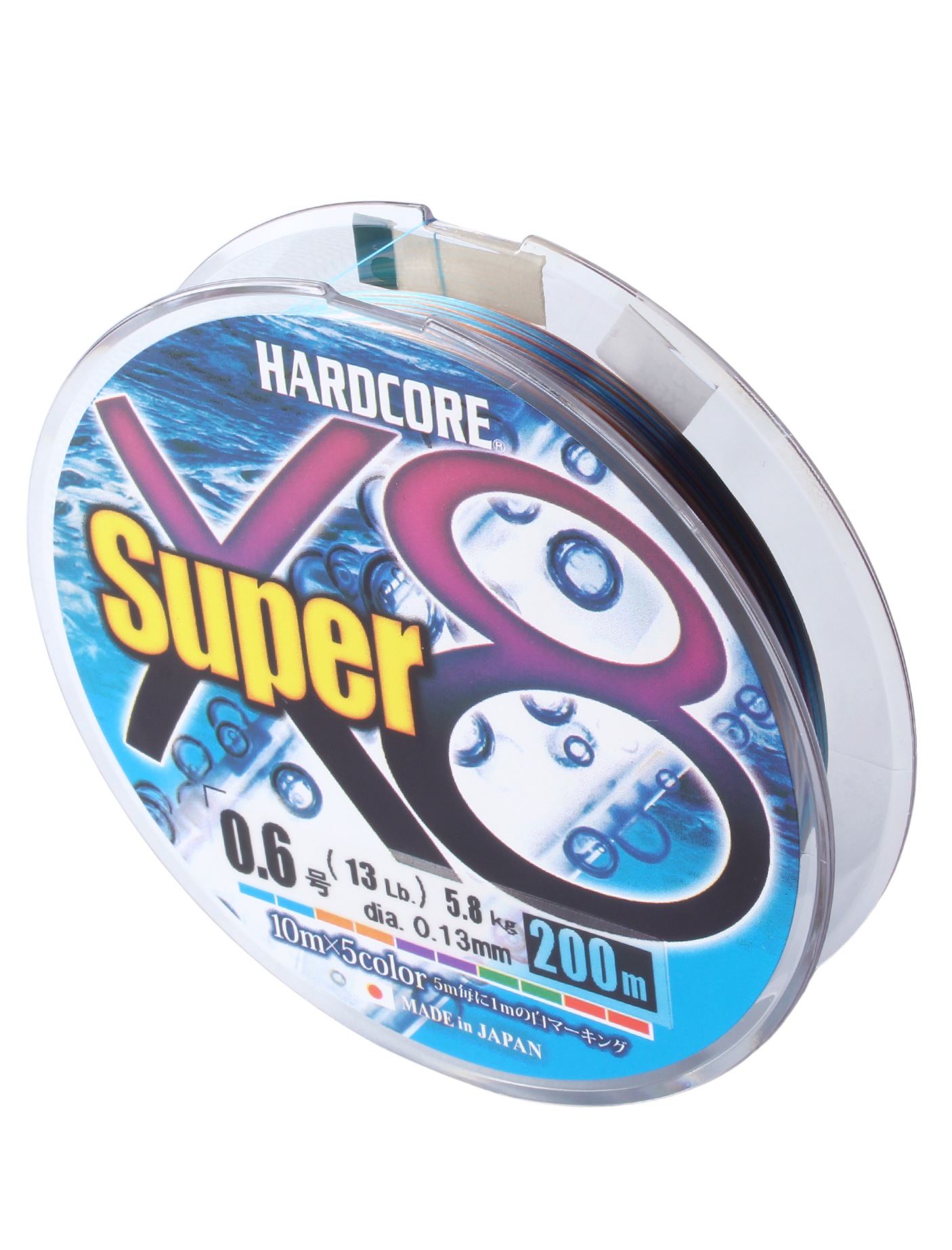 Шнур Yo-Zuri Duel Hardcore super X8 PE 0.6 200м 0,13мм 5,8кг 5 color - фото 1