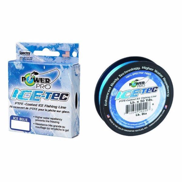 Шнур Power Pro Ice-Tec 45м 0,13мм 8кг blue - фото 1