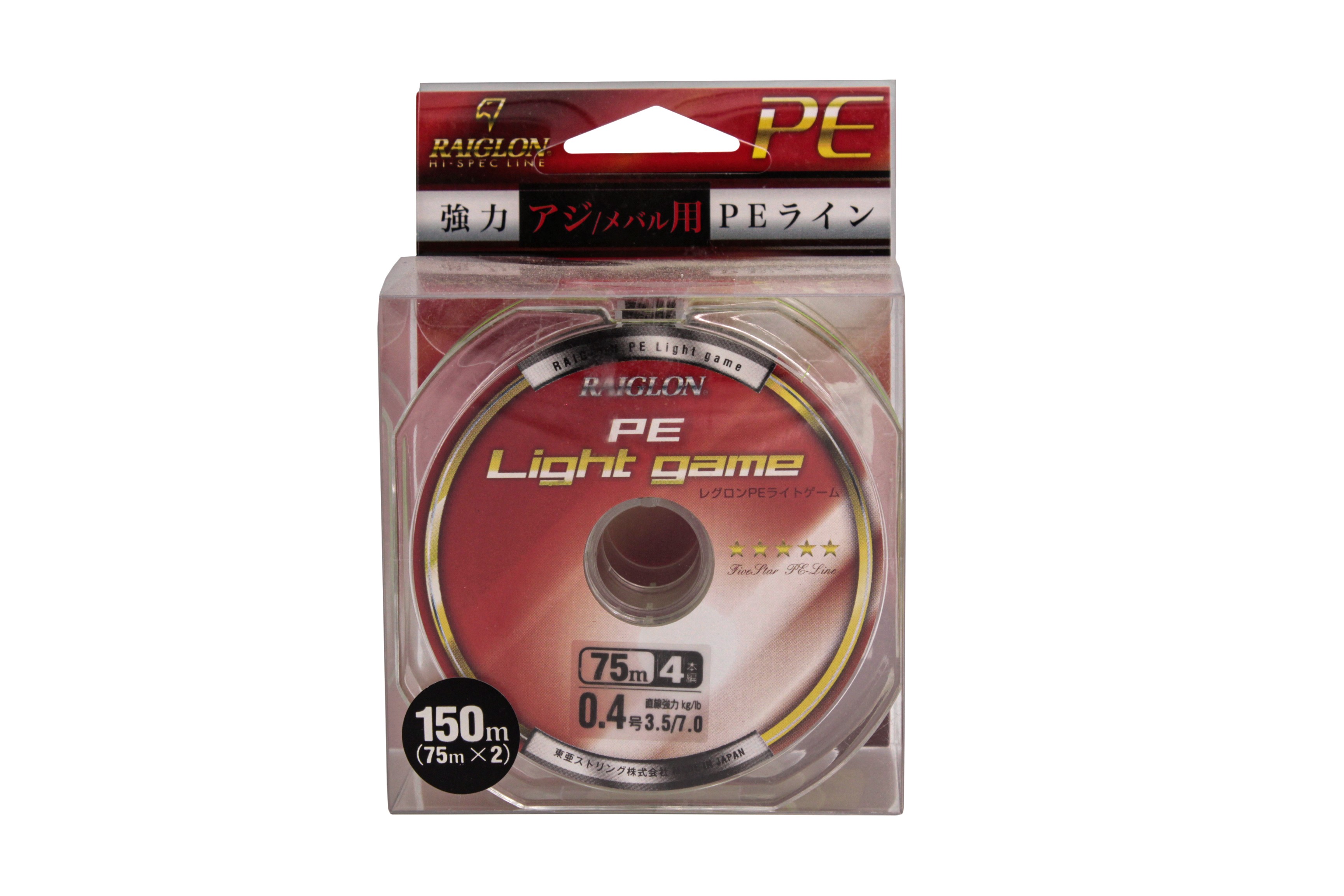 Шнур Raiglon PE light game 4 braid 150м PE 0,4/0,104мм - фото 1
