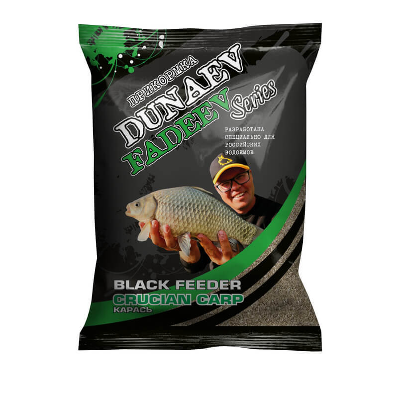 Прикормка Dunaev-Fadeev 1кг black feeder crucian - фото 1